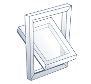 Sistema de apertura de ventana pivotante